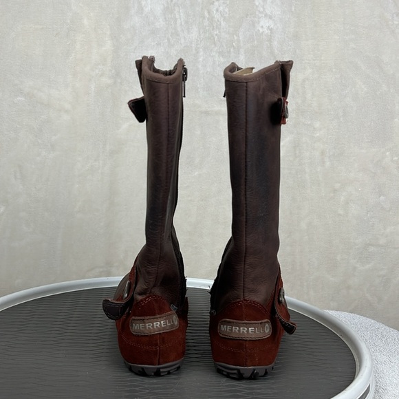 Merrell Haven Autumn Waterproof Brown Leather Boots Womens size 6 Grip sole - Picture 6 of 16